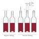 Пробка вакуумна для зберігання вина у пляшці, Набір 2 шт, VACU VIN VACUUM WINE STOPPER GREY