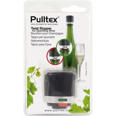Пробка вакуумная для хранения шампанского PULLTEX TWIST CHAMPAGNE STOPPER BLACK, блистер (черная) купить Киев