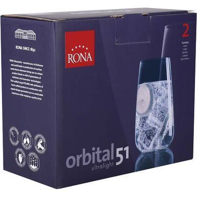 RONA Склянка висока RONA ORBITAL, 510 мл, набір 2 шт