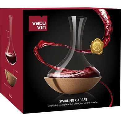VACU VIN Декантер для вина з корковою підставкою VACU VIN SWIRLING CARAFE, 750 мл