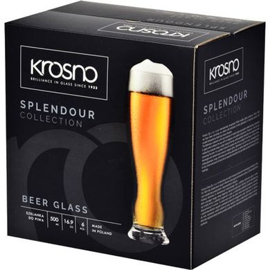 Стакан для пива KROSNO SPLENDOUR, 500 мл, набор 6 шт купить Киев