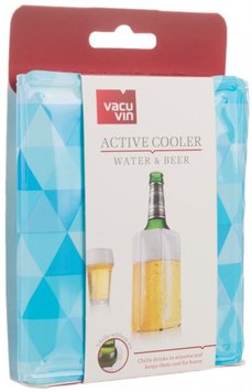 Охолоджувач для пляшки пива VACU VIN ACTIVE COOLER WATER&BEER DIAMOND BLUE купить Киев